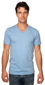 Royal Apparel Unisex 50/50 Blend V-Neck Tee 17055 HEATHER LIGHT BLUE Primary
