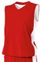 A4 Womens Reversible Moisture Management Muscle Basketball Jersey Outside: SCARLET, Inside: WHITE Primary