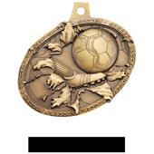 Hasty Awards Bust Out 3D Soccer Medal M-755S