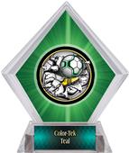 Bust-Out Soccer Green Diamond Ice Trophy