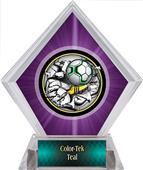 Awards Bust-Out Soccer Purple Diamond Ice Trophy