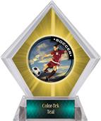 P.R. Female Soccer Yellow Diamond Ice Trophy