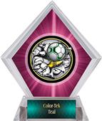 Awards Bust-Out Soccer Pink Diamond Ice Trophy