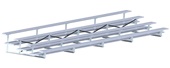 27 FT (4 Row - Double Foot Plank) - All Aluminum Bleacher