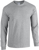 Gildan Heavy Cotton Adult Long Sleeve T-Shirts SPORT GREY Primary