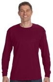 Gildan Heavy Cotton Adult Long Sleeve T-Shirts MAROON Primary