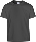 Gildan Heavy Cotton Youth T-Shirts DARK HEATHER Primary