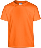 Gildan Heavy Cotton Youth T-Shirts SAFETY ORANGE Primary
