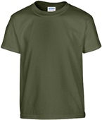 Gildan Heavy Cotton Youth T-Shirts MILITARY GREEN Primary