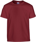 Gildan Heavy Cotton Youth T-Shirts GARNET Primary