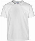 Gildan Heavy Cotton Youth T-Shirts WHITE Primary