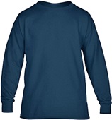 Gildan Heavy Cotton Youth Long Sleeve T-Shirts NAVY Primary