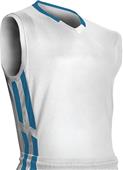Champro Youth Muscle Basketball Jerseys WHITE/LIGHT BLUE Primary
