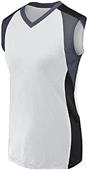High Five Piranha Sleeveless Volleyball Jerseys Womens Girls WHITE/BLACK/GRAPHITE Primary