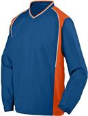 Augusta Sportswear Adult Roar V-Neck Pullover 3745 NAVY/ORANGE/WHITE Primary