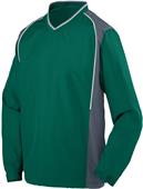 Augusta Sportswear Adult Roar V-Neck Pullover 3745 DARK GREEN/GRAPHITE/WHITE Primary