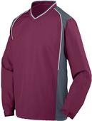 Augusta Sportswear Adult Roar V-Neck Pullover 3745 MAROON/GRAPHITE/WHITE Primary