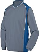 Augusta Sportswear Adult Roar V-Neck Pullover 3745 GRAPHITE/NAVY/WHITE Primary