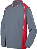 Augusta Sportswear Adult Roar V-Neck Pullover 3745 GRAPHITE/RED/WHITE Primary