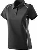 Augusta Ladies' Medium Black/White Winning Streak Sport Polo Shirt