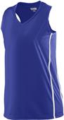 Womens Girls Racerback Softball/Volleyball Jersey PURPLE/WHITE Primary