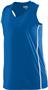 Womens Girls Sleeveless Racerback Basketball Volleyball Athletic Jersey ROYAL/WHITE Primary