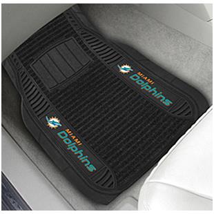 Miami Dolphins 2-Piece Embroidered Car Mat Set