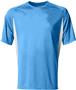 A4 Adult Cooling Performance Color Blocked Crew T-Shirt LIGHT BLUE/WHITE Primary