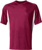 A4 Adult Cooling Performance Color Blocked Crew T-Shirt MAROON/WHITE Primary