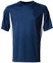 A4 Adult Cooling Performance Color Blocked Crew T-Shirt NAVY/WHITE Primary