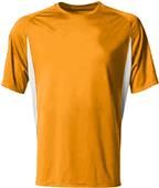 A4 Adult Cooling Performance Color Blocked Crew T-Shirt ORANGE/WHITE Primary