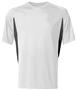 A4 Adult Cooling Performance Color Blocked Crew T-Shirt WHITE/BLACK Primary
