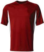 A4 Adult Cooling Performance Color Blocked Crew T-Shirt CARDINAL/WHITE Primary