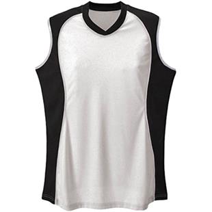 VKM Women's Dazzle Sleeveless V-Neck Racerback Blue Basketball Jerseys