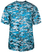 Badger Sport Adult B-Core Digital Camo Tee Shirt ELECTRIC BLUE DIGITAL Primary