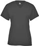 Badger Sport B-Core Ladies Girls Short Sleeve V-Neck Tee BLACK Primary