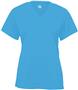 Badger Sport B-Core Ladies Girls Short Sleeve V-Neck Tee COLUMBIA BLUE Primary