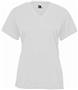 Badger Sport B-Core Ladies Girls Short Sleeve V-Neck Tee WHITE Primary