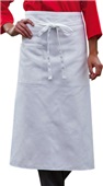 Uncommon Threads Solid Colors Full Bistro Apron 25 - WHITE Primary