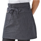 Uncommon Threads Half Waist 2-Section Pocket Apron BLACK AND WHITE PINSTRIPE Primary