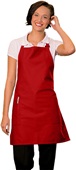 Uncommon Threads 2 Patch Pockets Bib Apron RED Primary
