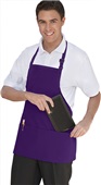 Uncommon Threads Adjustable 3-Pocket Bib Apron 18 - PURPLE Primary