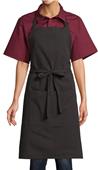 Uncommon Threads Stripe Adjustable Butcher Apron BLACK/RED PINSTRIPE Primary