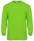 Badger C2 Adult/Youth Long Sleeve Performance Tee LIME Primary