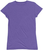 J America Ladies Glitter Tee 8138 PURPLE Primary