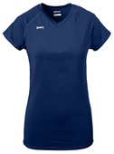 Womens Spike Short Sleeve Volleyball Jersey NAVY Primary