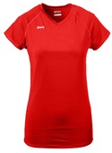 Womens Spike Short Sleeve Volleyball Jersey SCARLET Primary