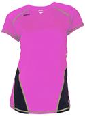 Womens Glide Spandex Volleyball Jersey NEON PINK/GUNMETAL (6BF) Primary
