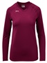 Womens Spike Long Sleeve Volleyball Jersey MAROON Primary