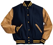 Holloway Varsity Jacket 224183 DARK NAVY/LIGHT GOLD/LIGHT GOLD Primary